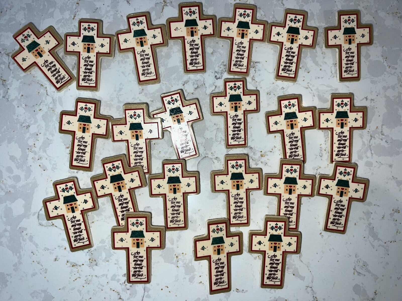 Lot of 22 Vintage Religious Pins Necklaces Jesus Cross