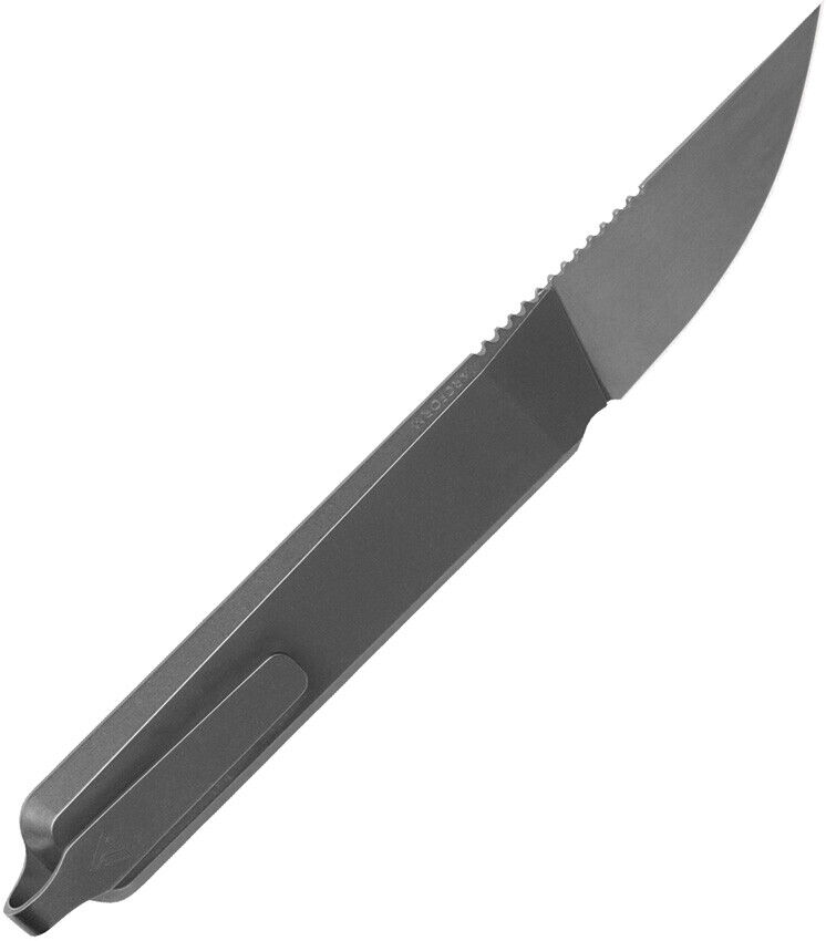 Arcform Alt:Cut Minimal Gray Titanium S35VN Straight Back Fixed Blade Knife 168S