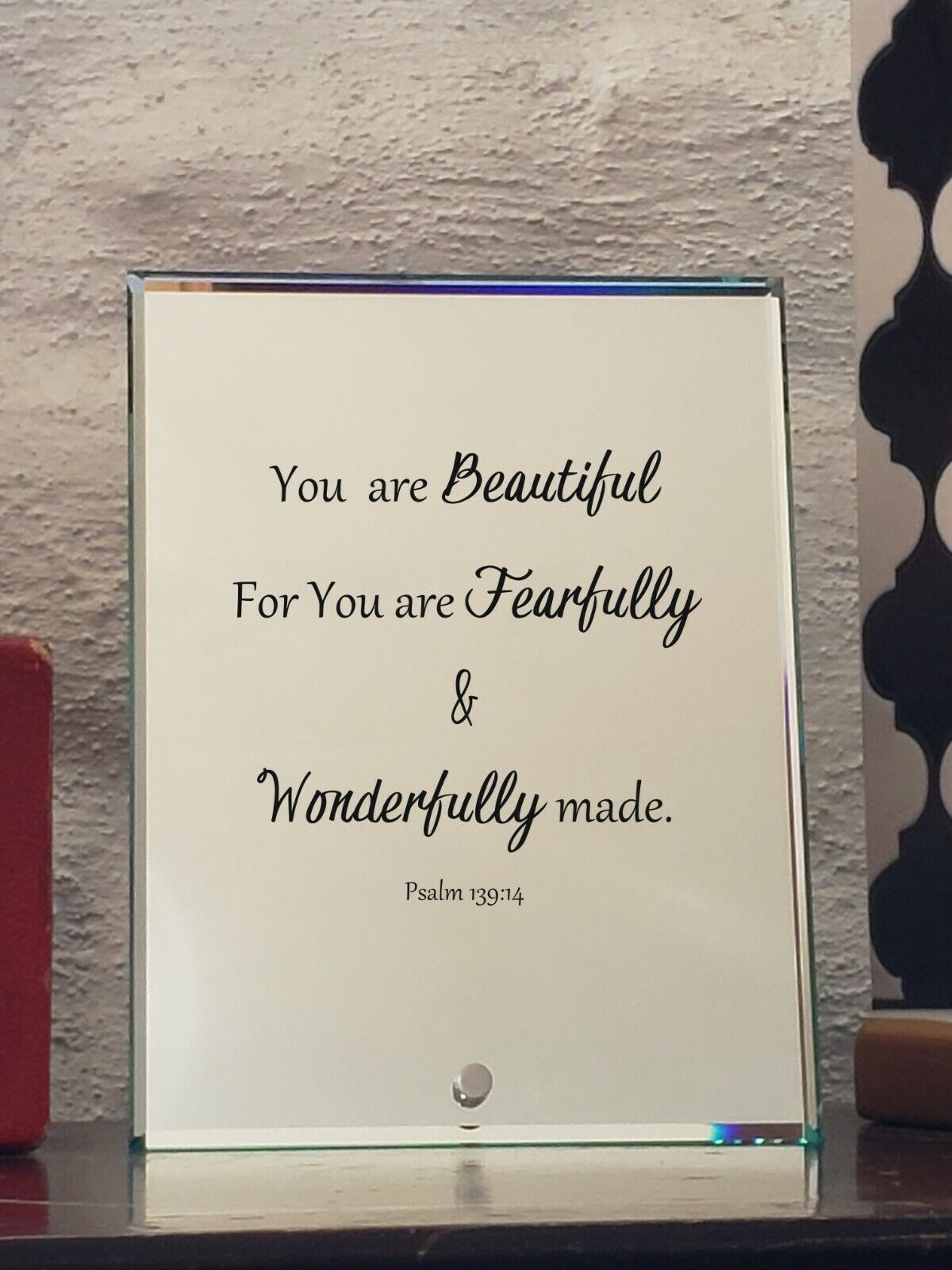 You are Beautiful Psalm 139:14  Mirror Personalized Gift To/From Birthday 