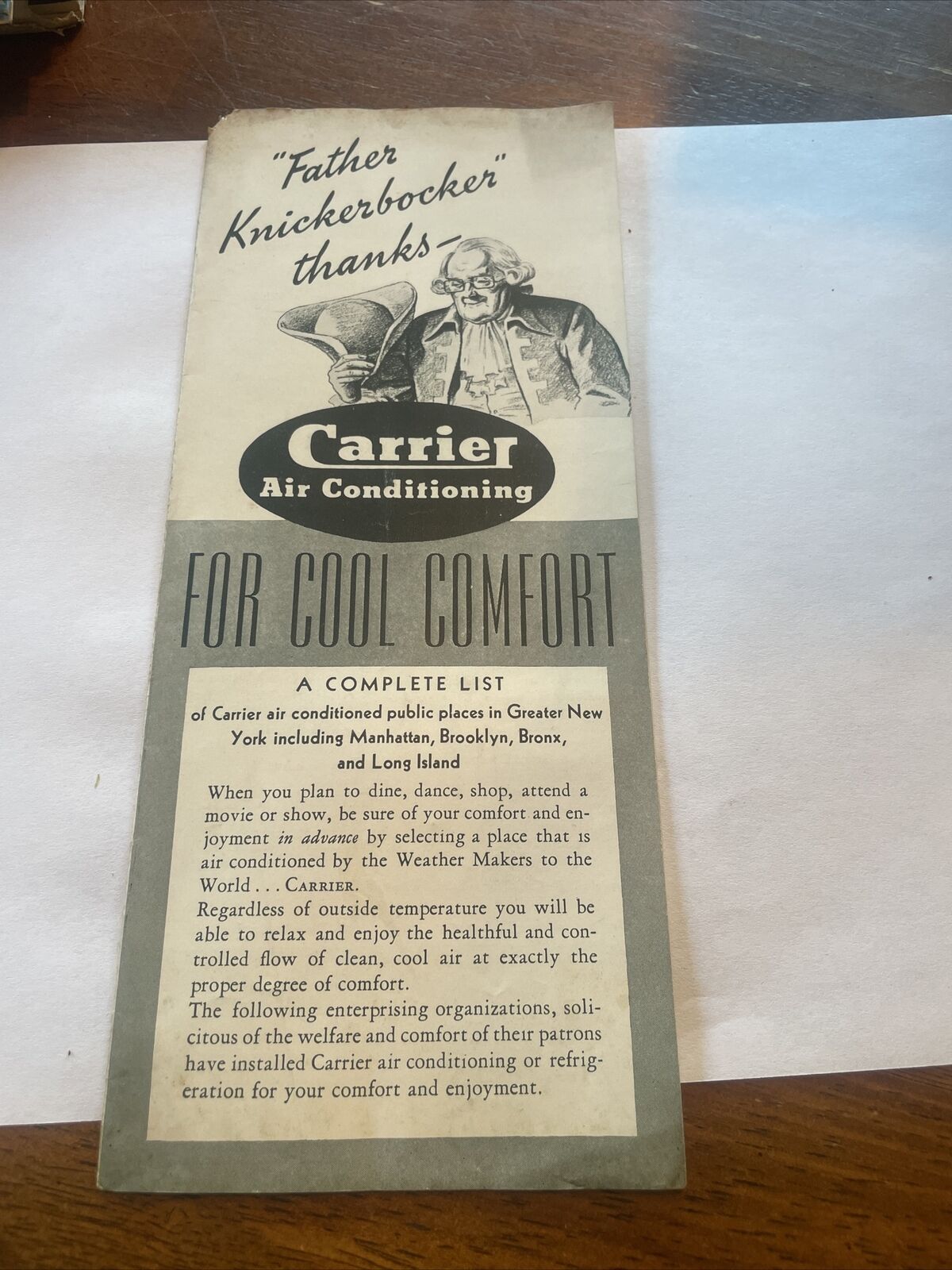 Vintage Carrier Air Conditioning 1939 New York Worlds Fair Brochure