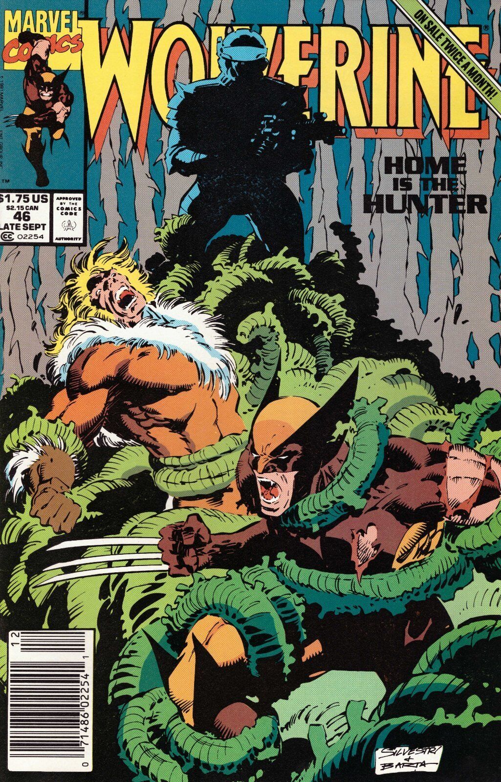 Wolverine #46 Newsstand Cover (1988-2003) Marvel Comics