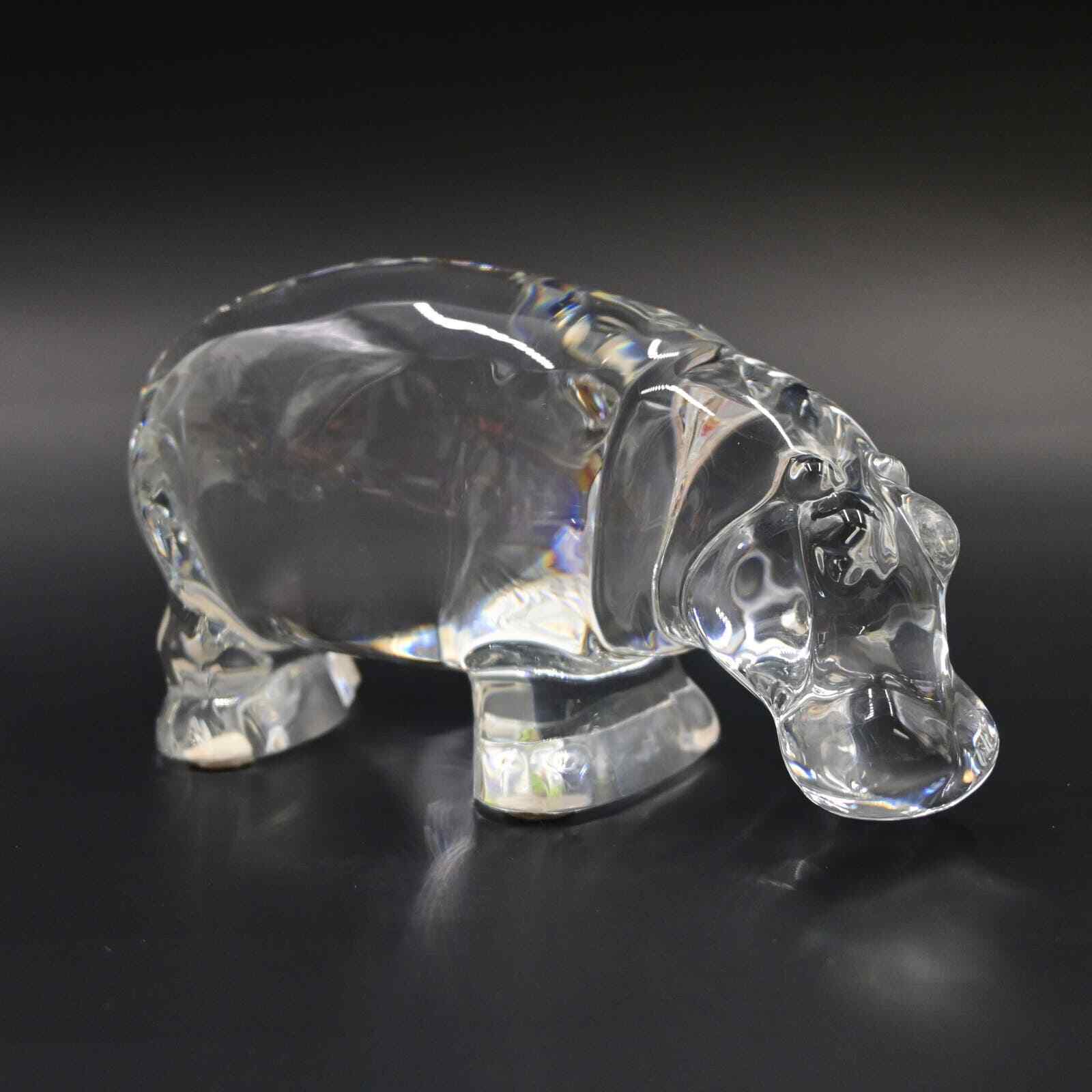 Baccarat France Crystal Hippopotamus Hippo Figure