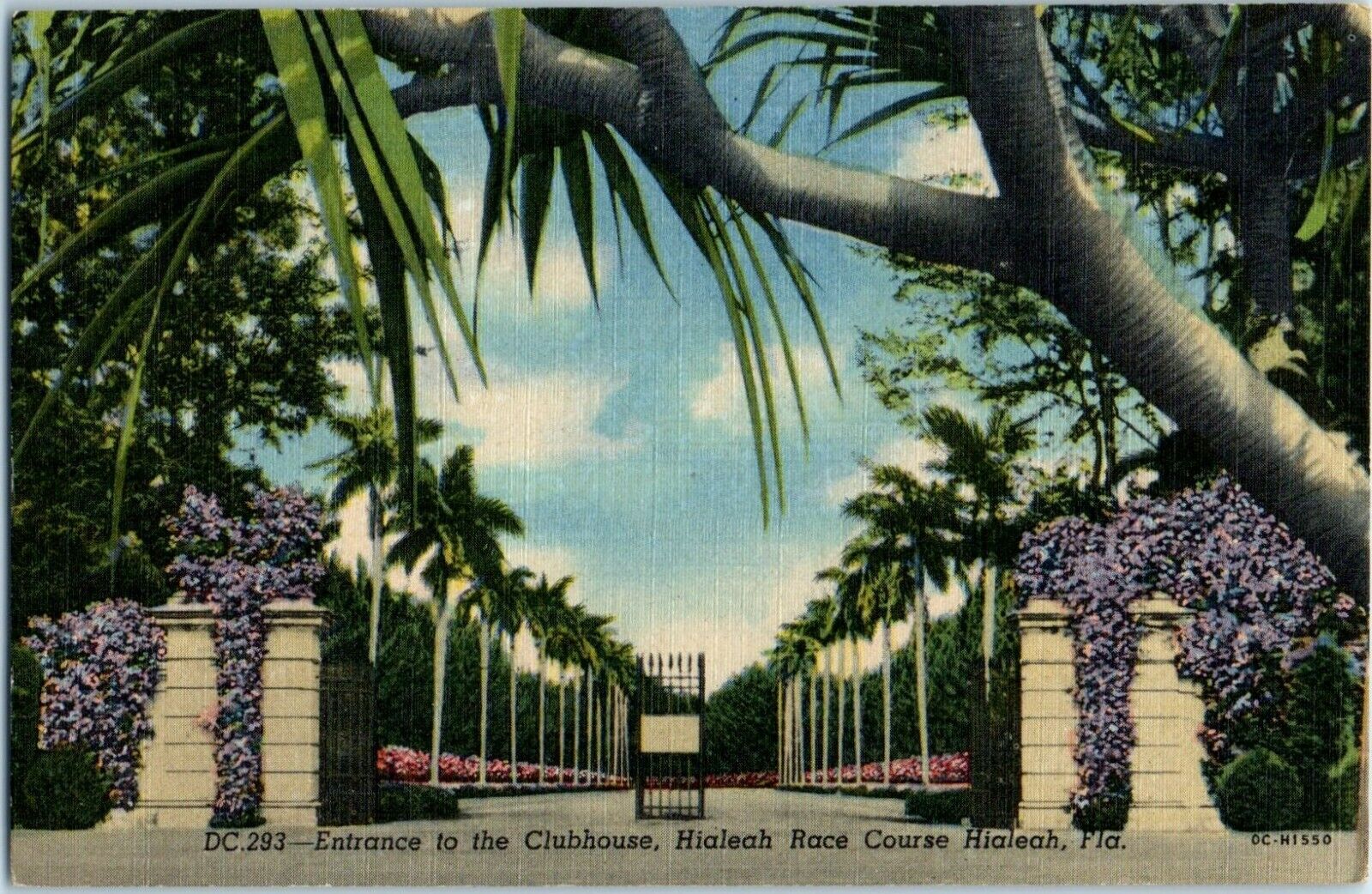 1950 DC.293 Entrance to the Clubhouse Hialeah Race Course Hialeah Florida