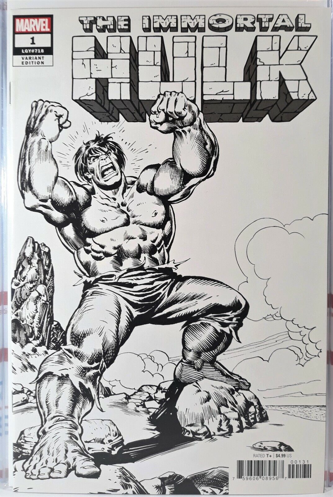 SPECIAL OFFER IMMORTAL HULK #1 NM BUSCEMA 1:1000 REMASTERED B&W SKETCH VARIANT
