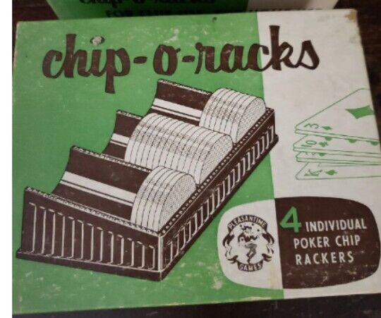 vintage Chip o racks for poker chips (brown)