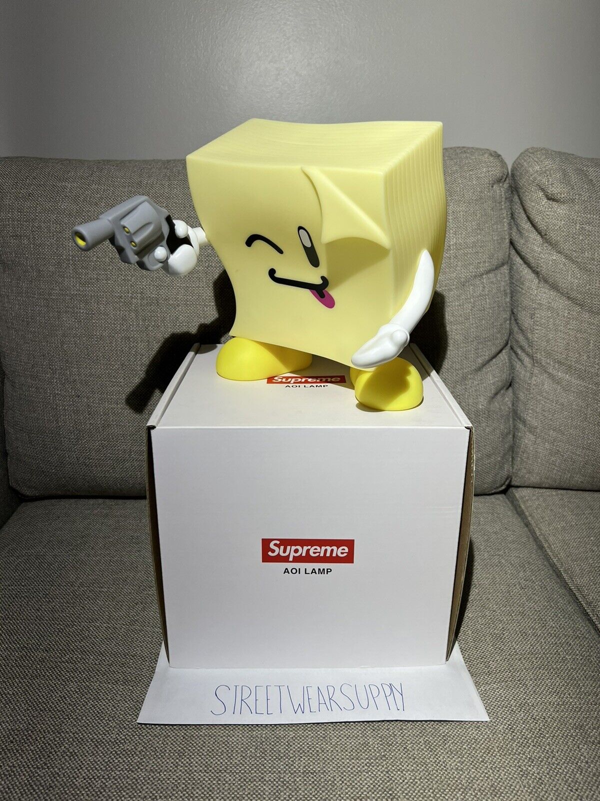 NEW Supreme SS22 Sticky Note Molded AOI Rechargeable Lamp Yellow Same-Day Ship