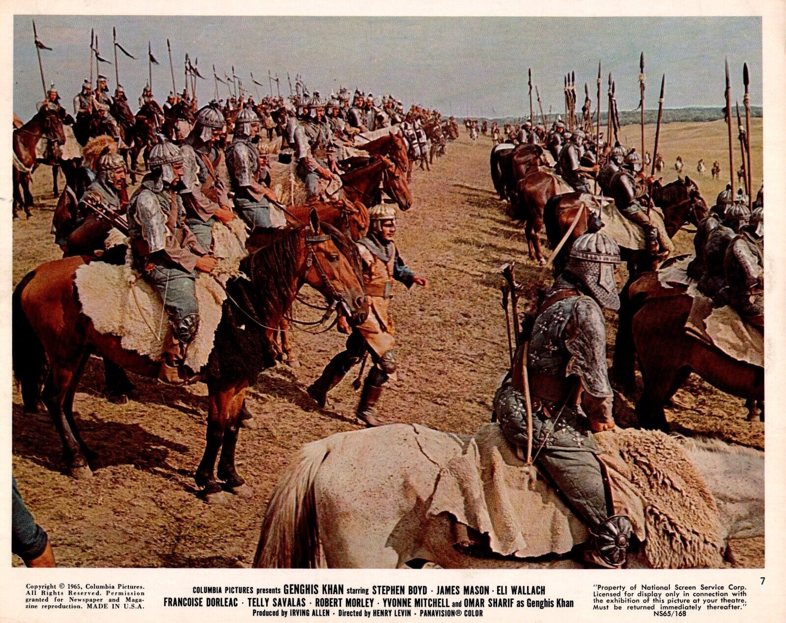 Stephen Boyd + Omar Sharif in Genghis Khan (1965) 🎬⭐ Vintage Photo K 475
