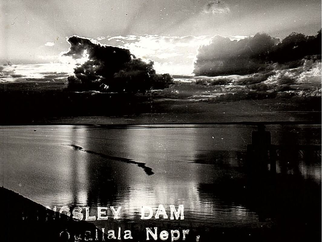 1940s OGALLALA NEBRASKA KINGSLEY DAM LAKE McCONAUGHY REAL PHOTO POSTCARD 25-167