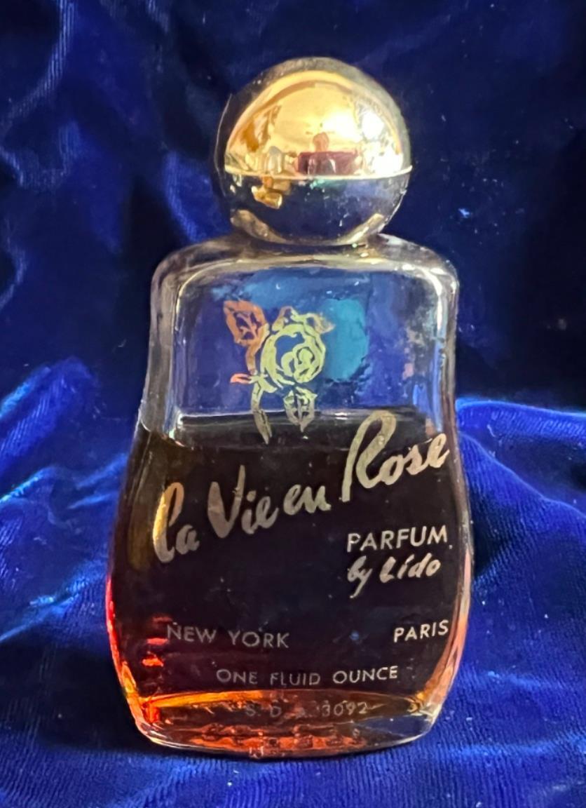 Vintage La Vie En Rose RARE 3/4 Perfume Bottle
