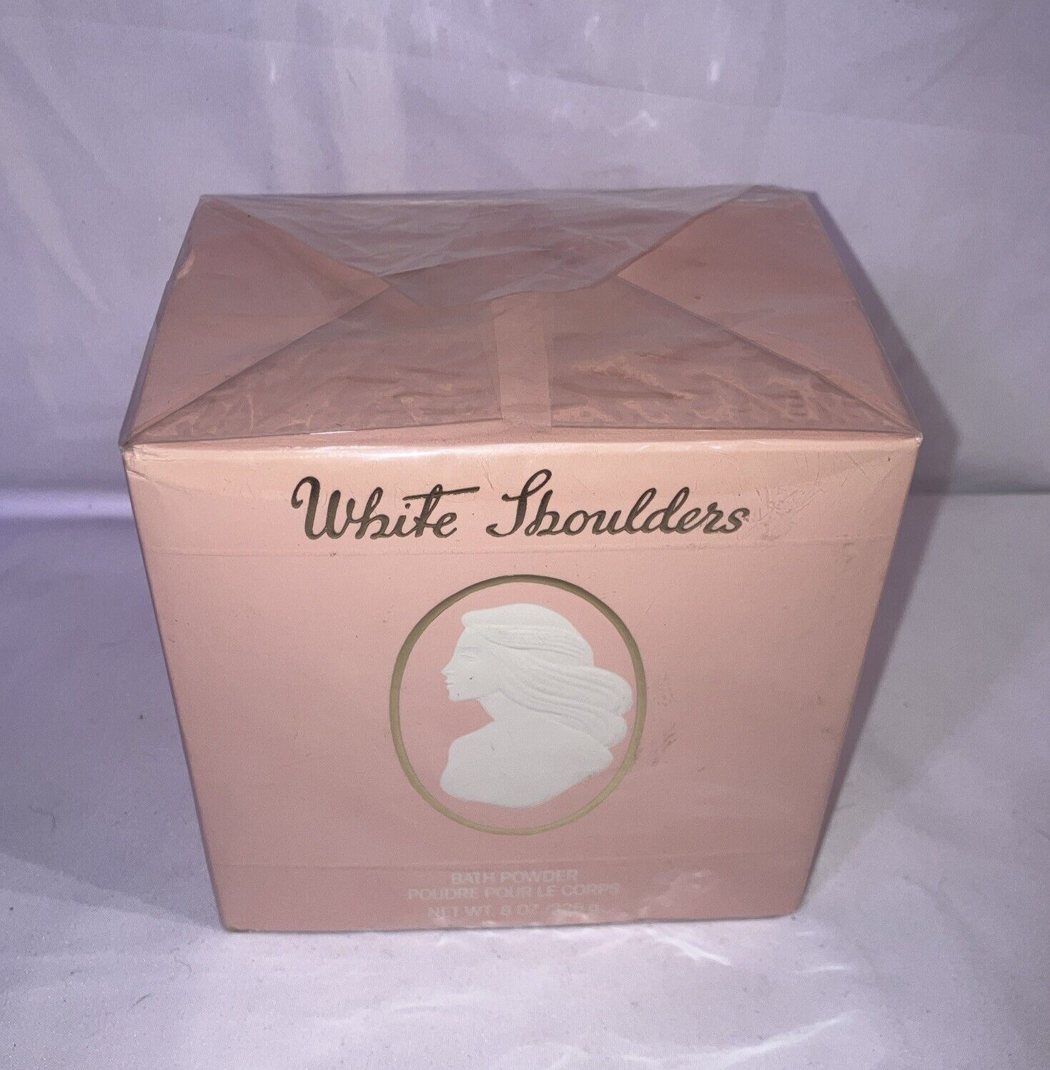 Vintage White Shoulders Dusting Bath Powder & Puff by EVYAN Perfumes 8 oz Sealed