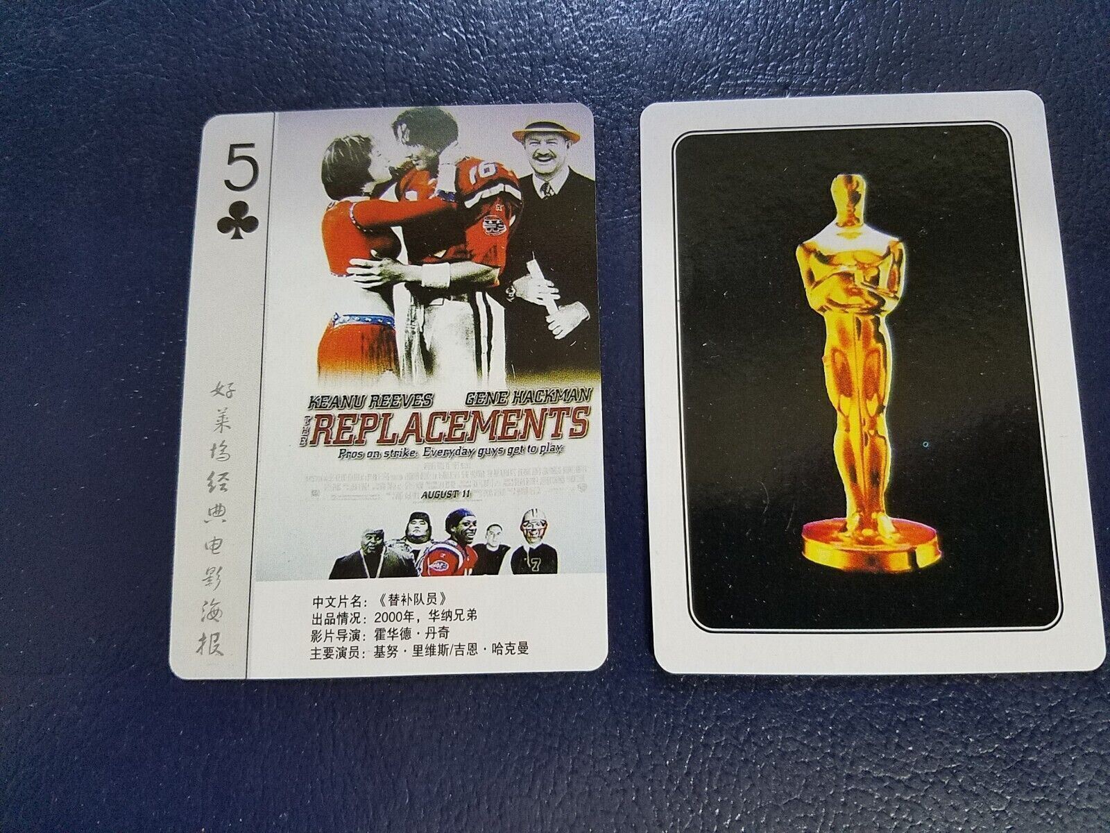 Keanu Reeves Gene Hackman Brooke Langton The Replacements Hollywood Playing Card