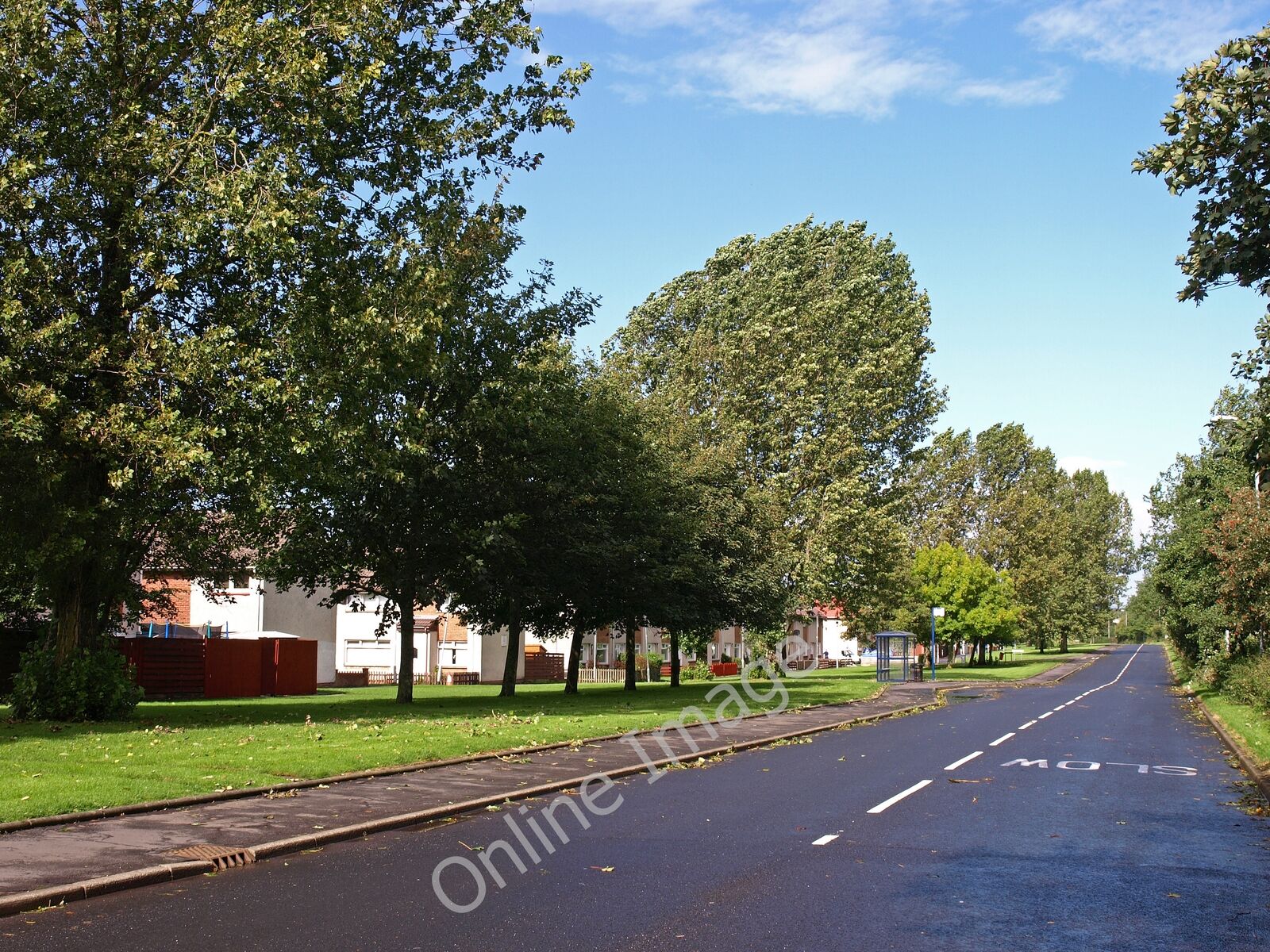 Photo 12x8 Castlepark, Irvine Tree lined ring road adjacent to the A78 Byp c2010