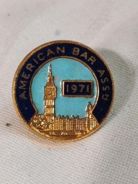 American Bar Association 1971 Lawyer Law Attorney Lapel Pin Vintage Enamel