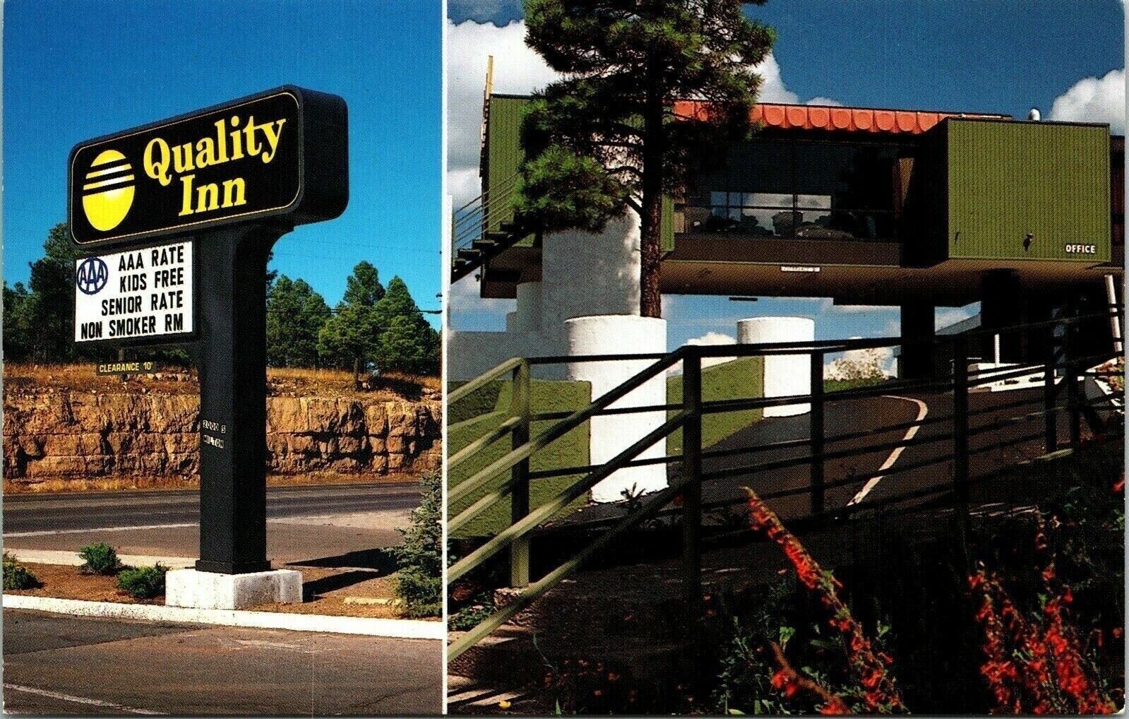 Quality Inn Dual View Flagstaff Arizona AZ VTG Postcard UNP Unused Vintage