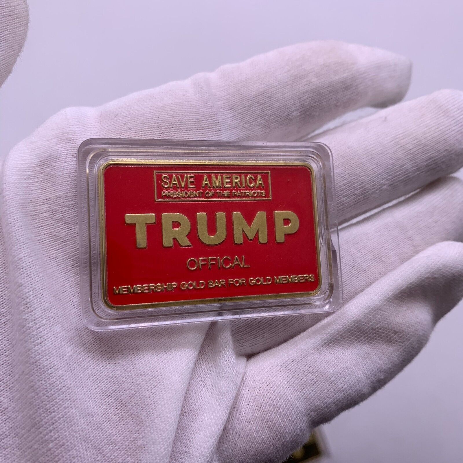 10pcs 2024 US President Trump Gold Bar Commemorative Medal Coin For Fans Gift