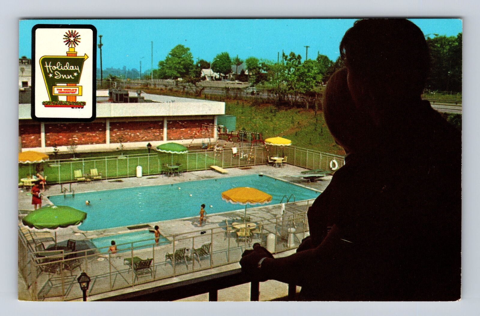 Knoxville TN-Tennessee, Holiday Inn, Marque, Pool, Advertising, Vintage Postcard