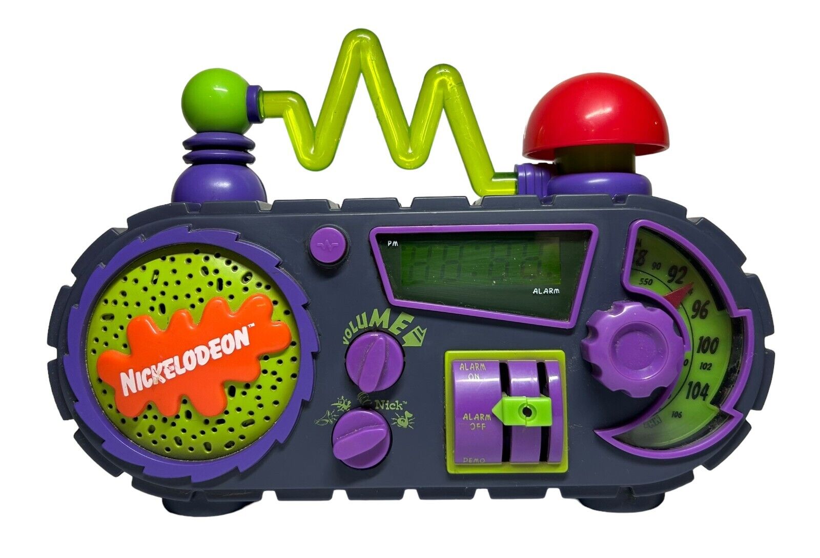 Vintage Nickelodeon Time Blaster Rise & Slime Alarm Clock Radio Tested = Works