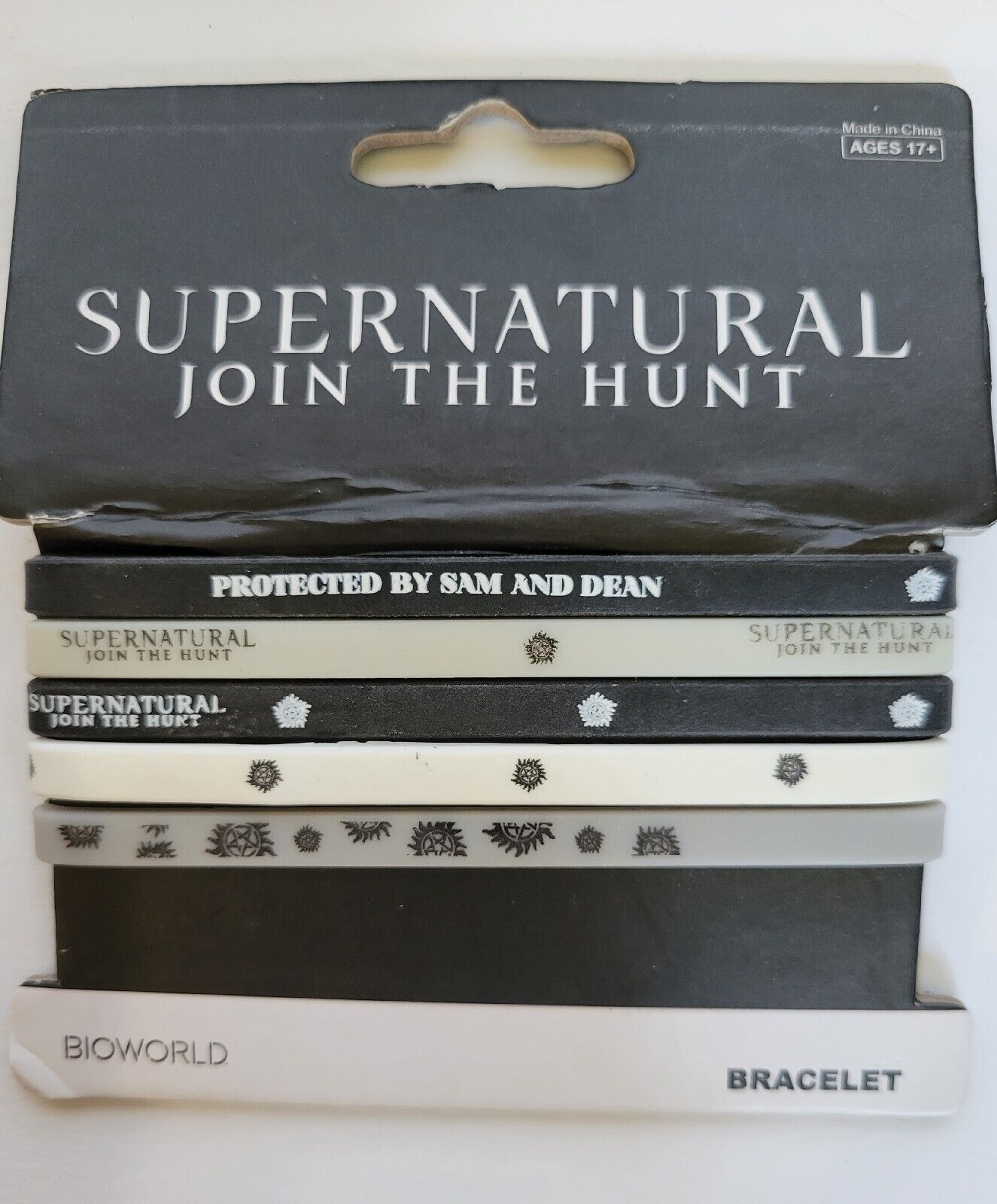 BIOWORLD Supernatural Join The Hunt Multi Pack Bracelets 5 Rubber Band Designs