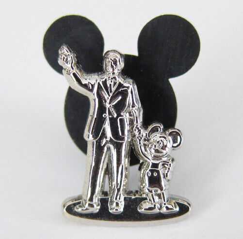 Disney Pins Mickey Mouse & Walt Disney Partners Statue Tiny Kingdom Mystery Pin