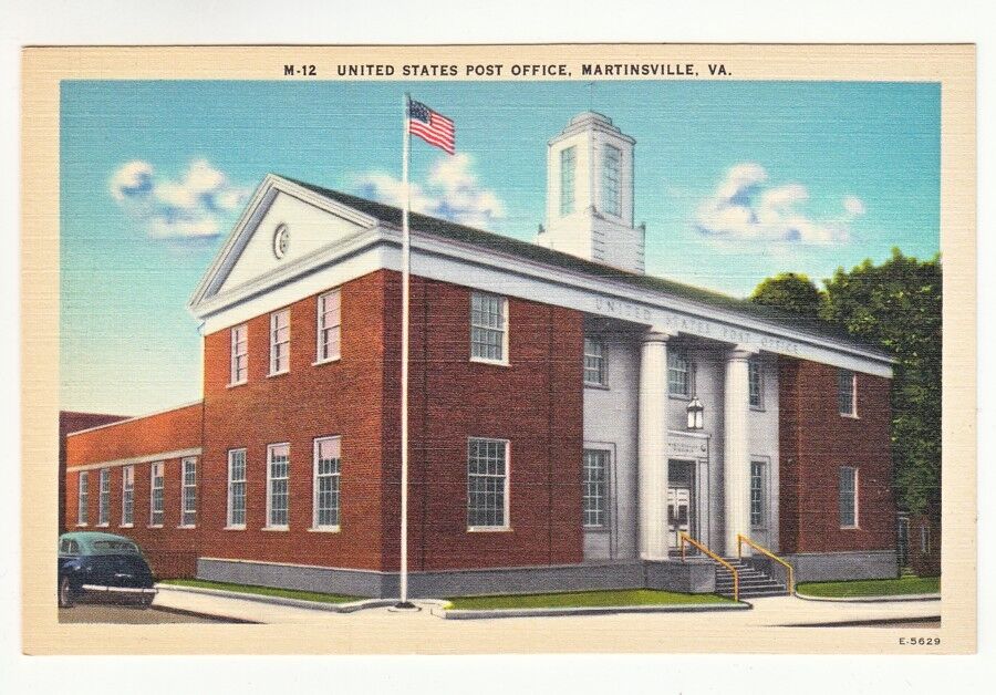 Postcard: Post Office, Martinsville, VA
