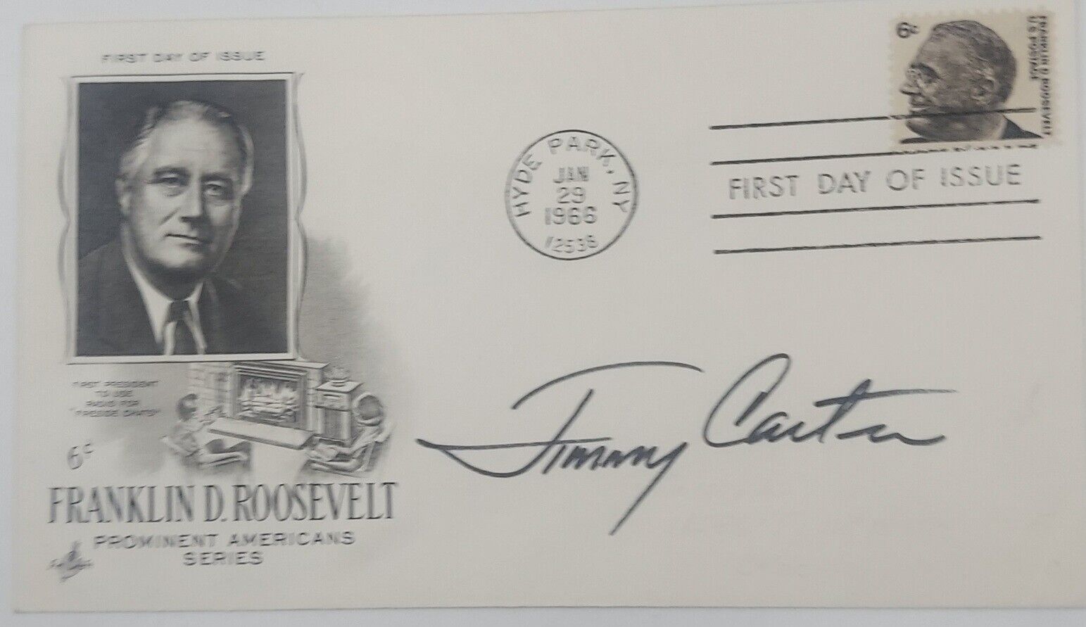 Early Jimmy Carter  Signed Franklin Roosevelt First Day Cover