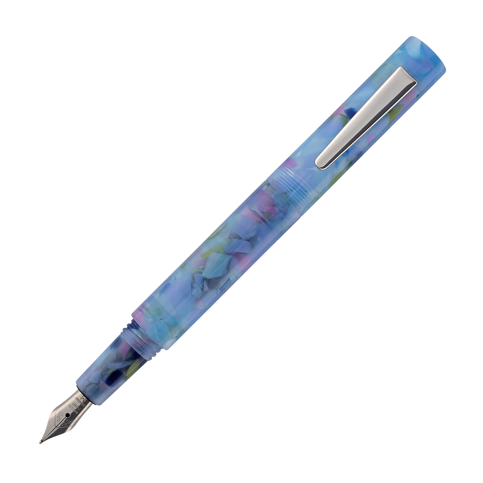 Monteverde USA MVP Fountain Pen in Blue Squares - Omniflex Nib - NEW in Box