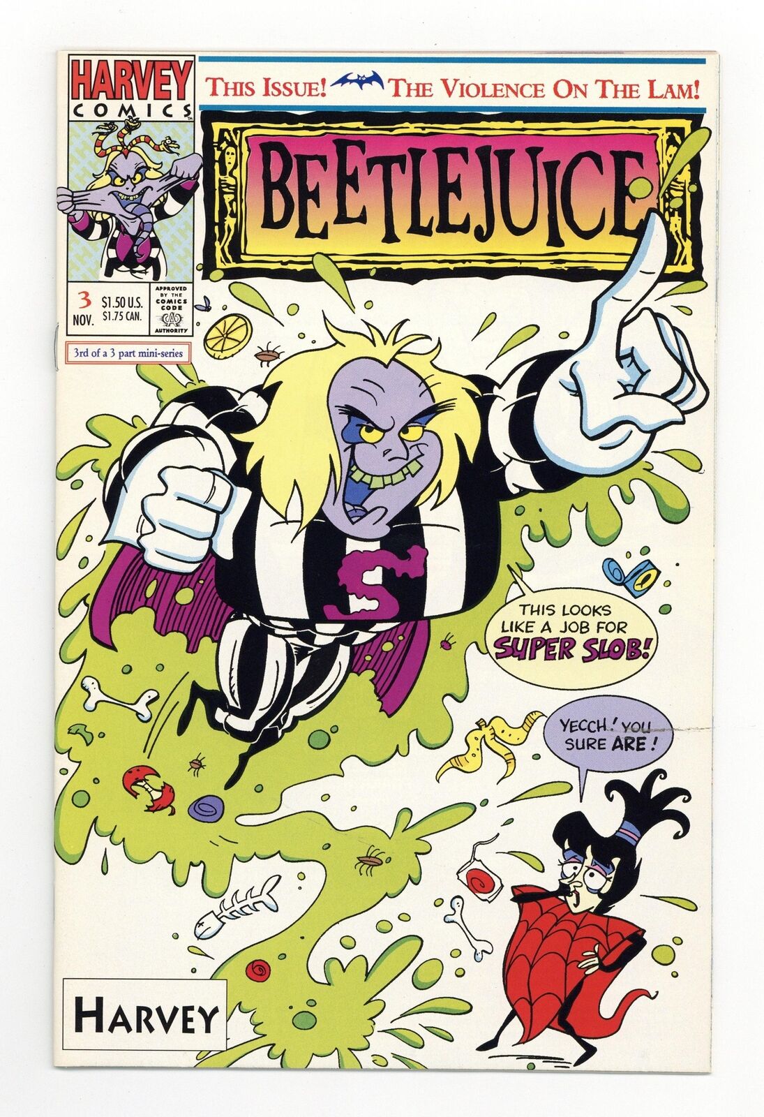 Beetlejuice Crimebusters on the Haunt #3 VF+ 8.5 1992
