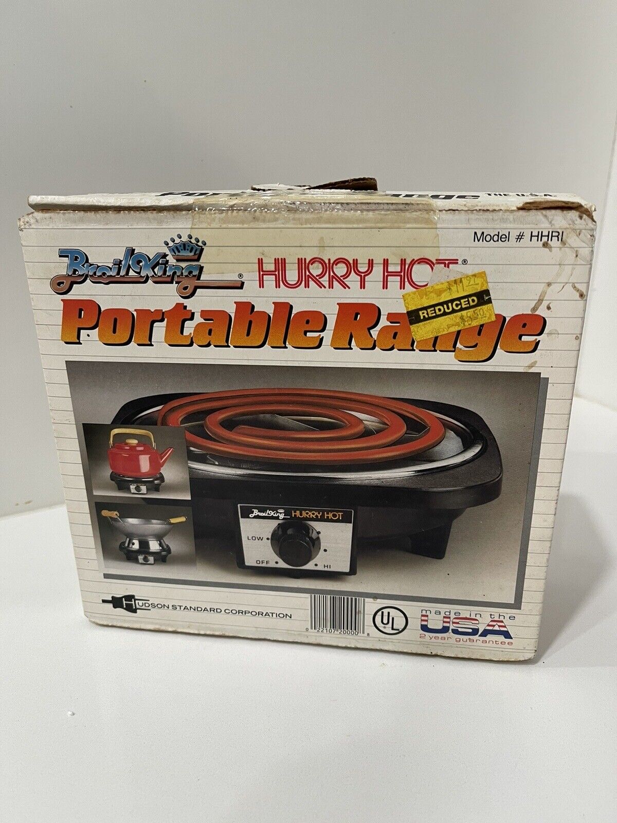 Broil King Hurry Hot Portable Range Hot Plate. Model HHRI. Made In USA NOS