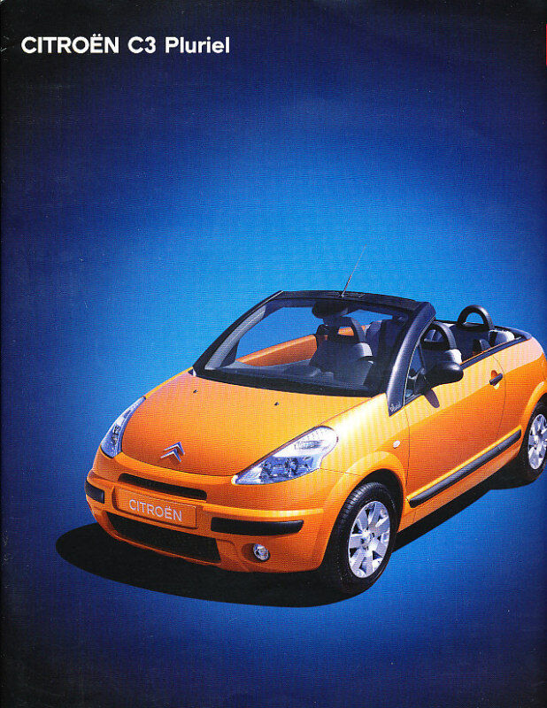 2003 Citroen C3 Pluriel German Prospekt Sales Brochure