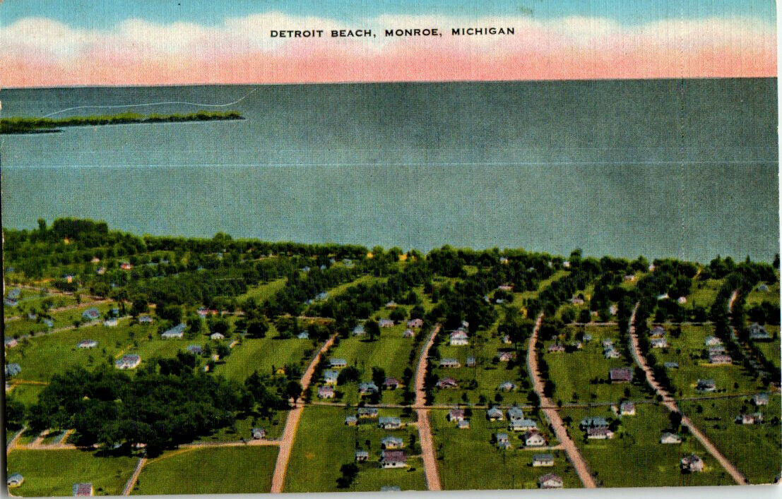 Detroit Beach, Monroe, Michigan postcard.