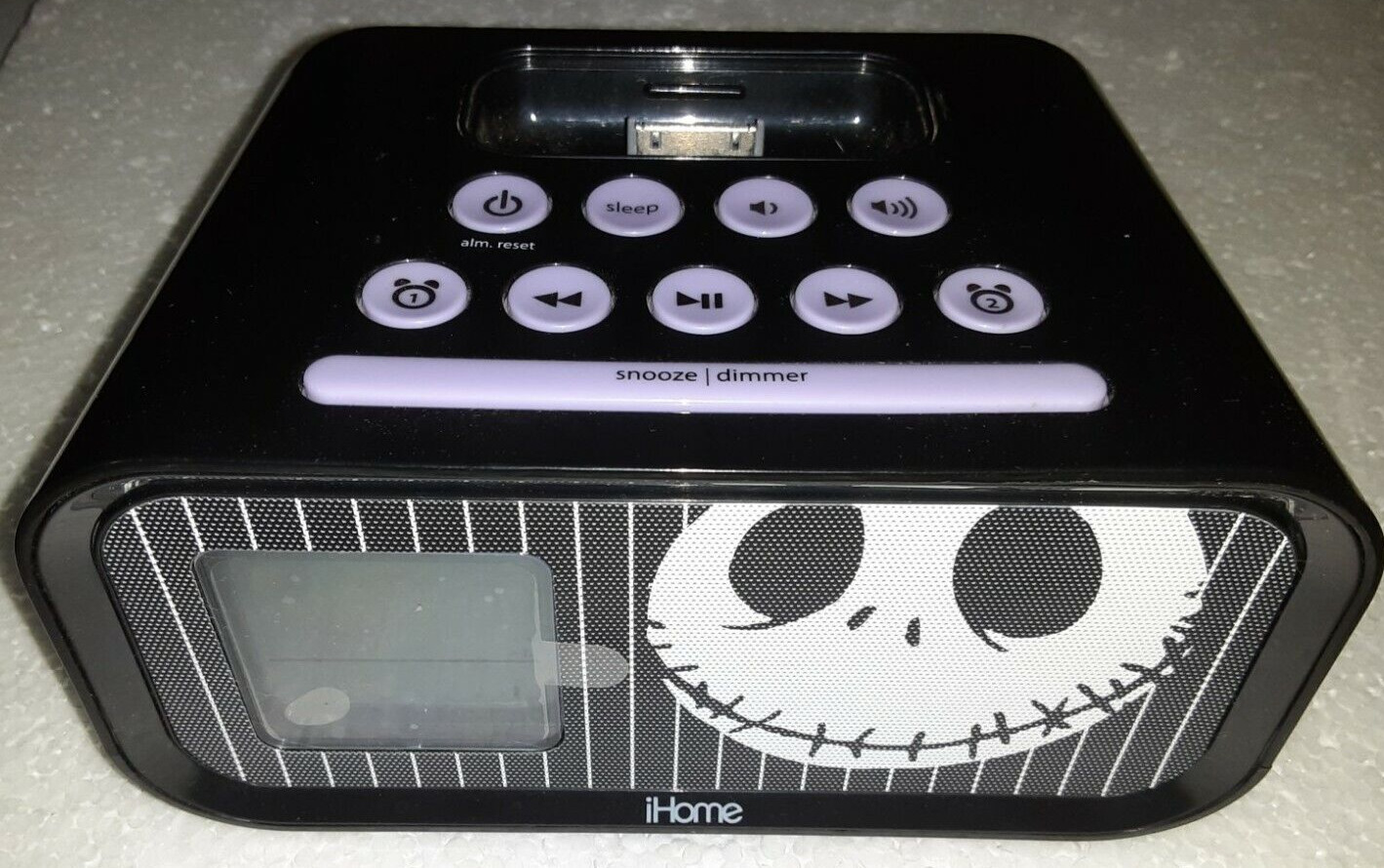 Disney iHome - Nightmare Before Christmas - Jack - Speaker - Alarm Clock - Ipod 