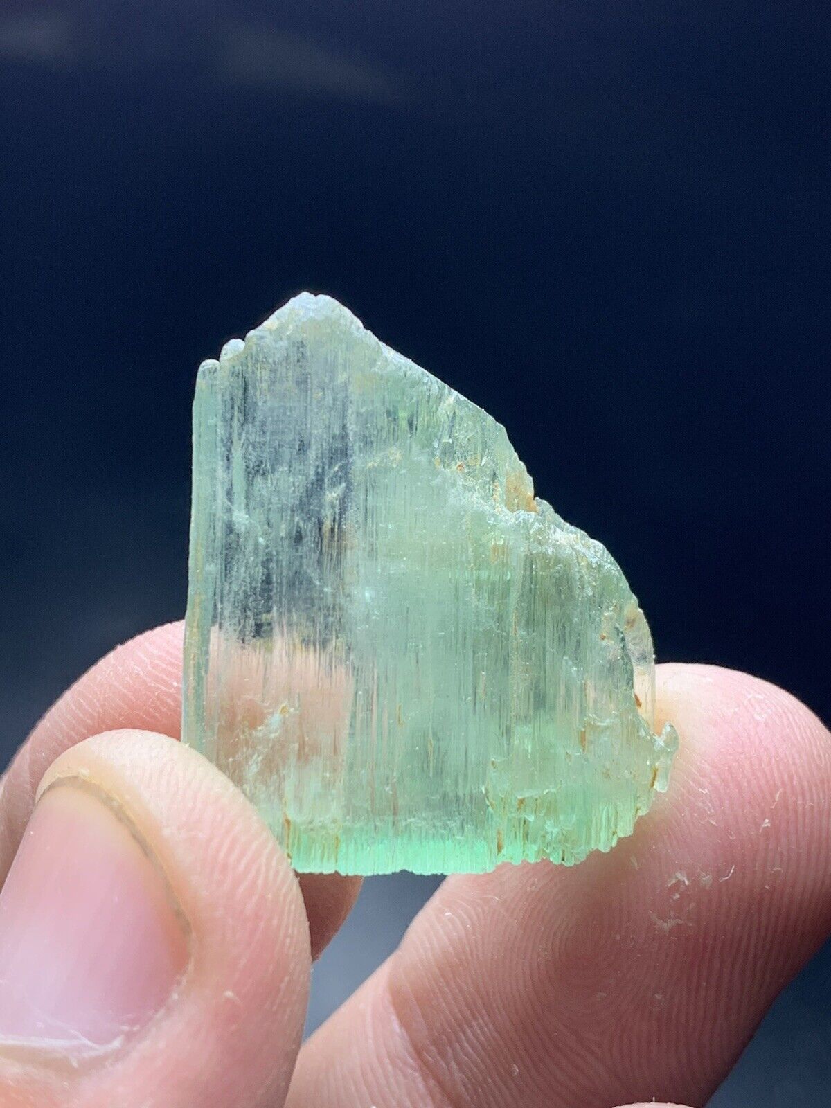 39 Carat Hiddenite Kunzite Crystal From Afghanistan