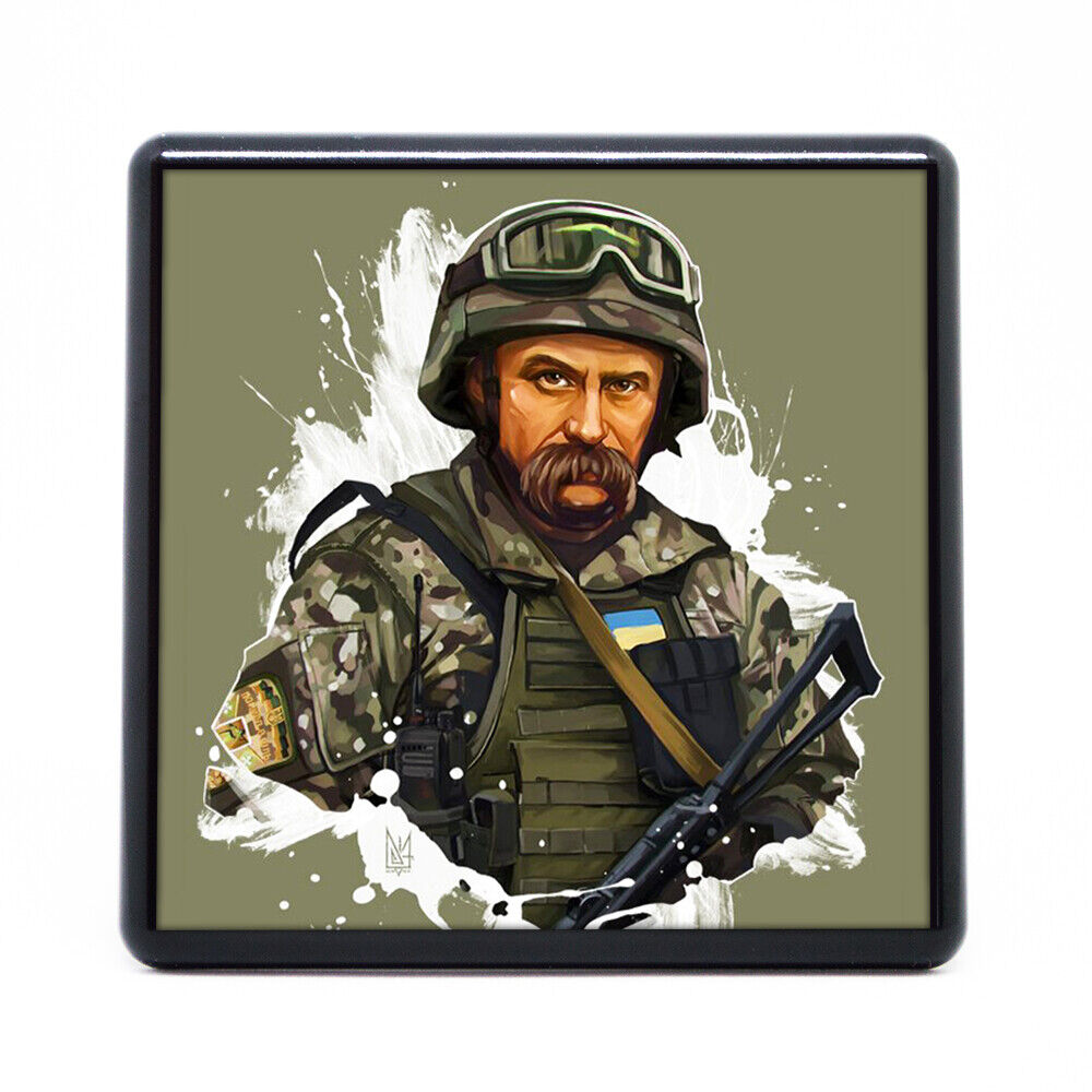Fridge Magnet Taras Shevchenko (Kobzar) | Ukrainian military souvenir, gift army
