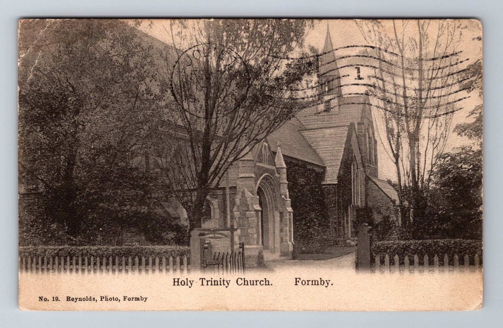 Formby-England, Holy Trinity Church, Antique Vintage Souvenir Postcard