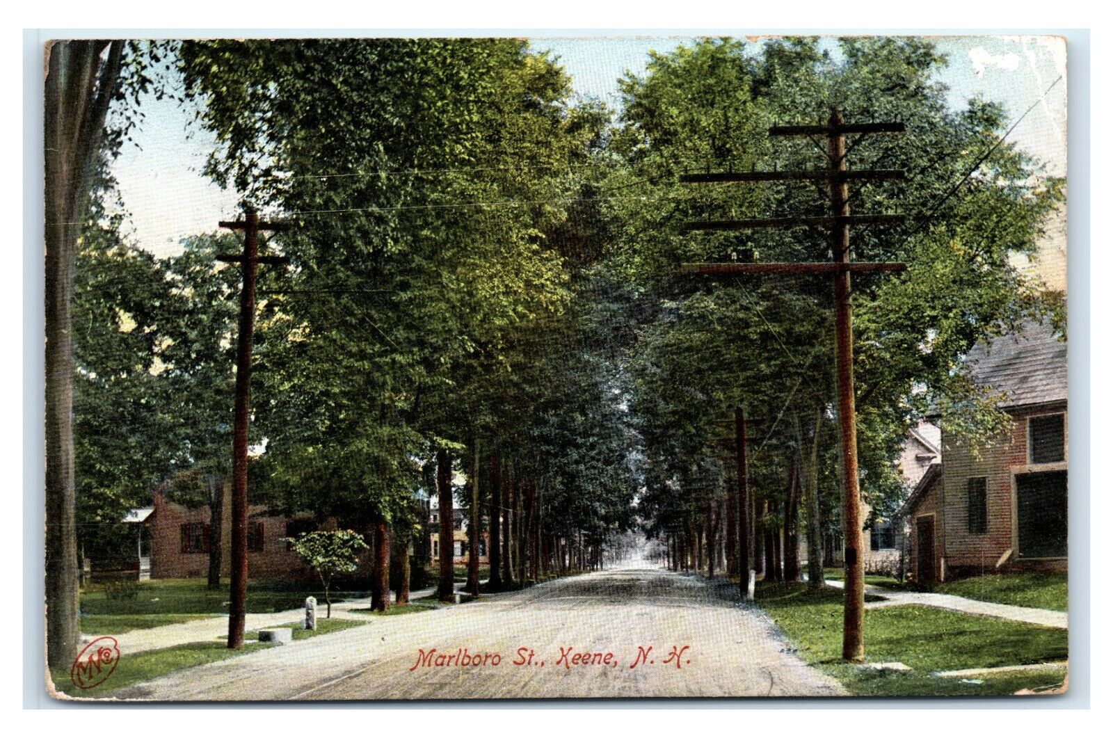 Postcard Marlboro Street, Keene NH 1907 I19