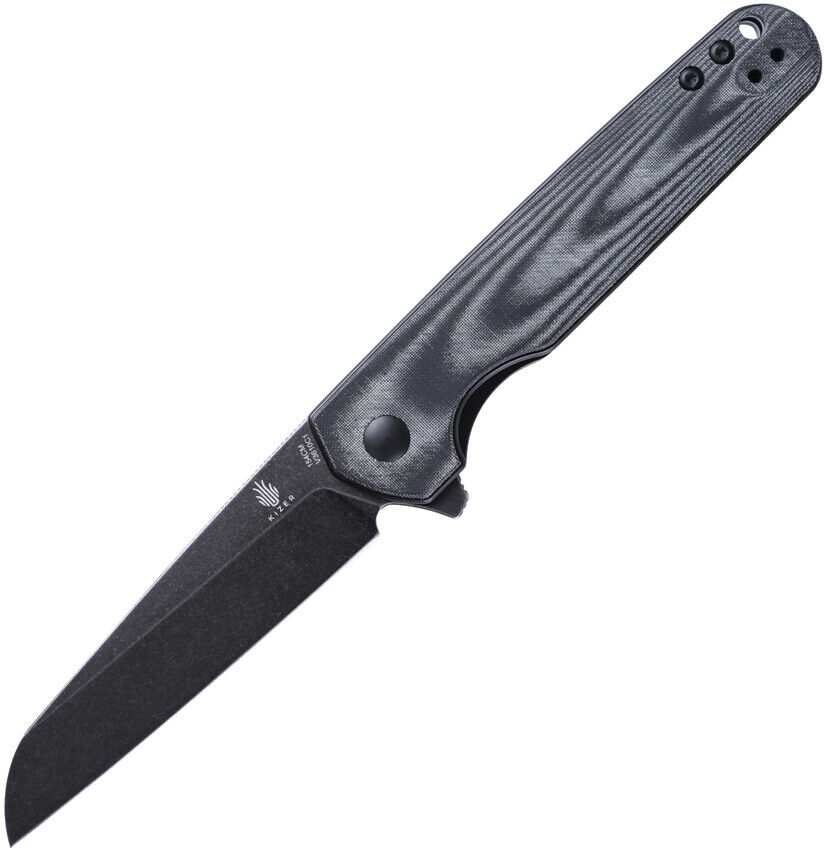 Kizer Cutlery LP Pocket Knife Linerlock Black Micarta Folding 154CM Blade
