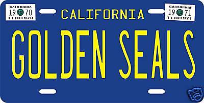 California Golden Seals Hockey 1971 CA License plate