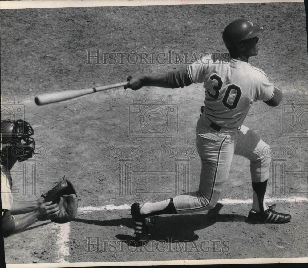 1972 Press Photo Dodgers baseball player Maury Wills at bat. - lrx91623