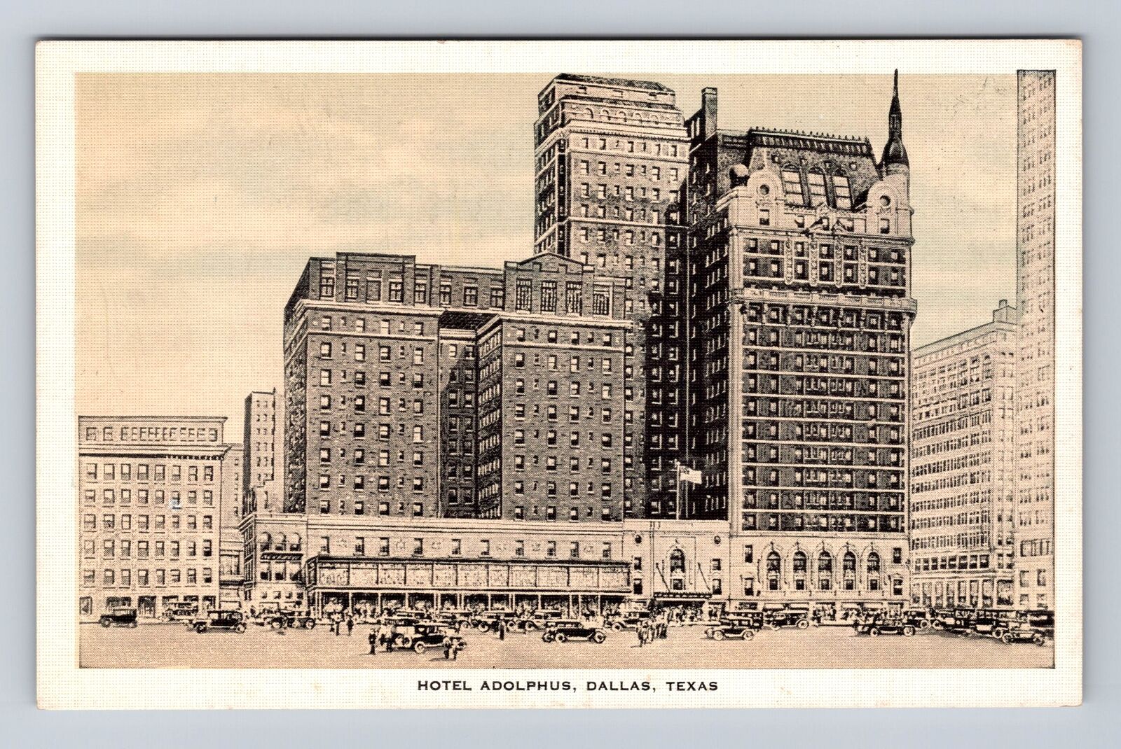 Dallas TX- Texas, Hotel Adolphus, Advertisement, Antique, Vintage Postcard