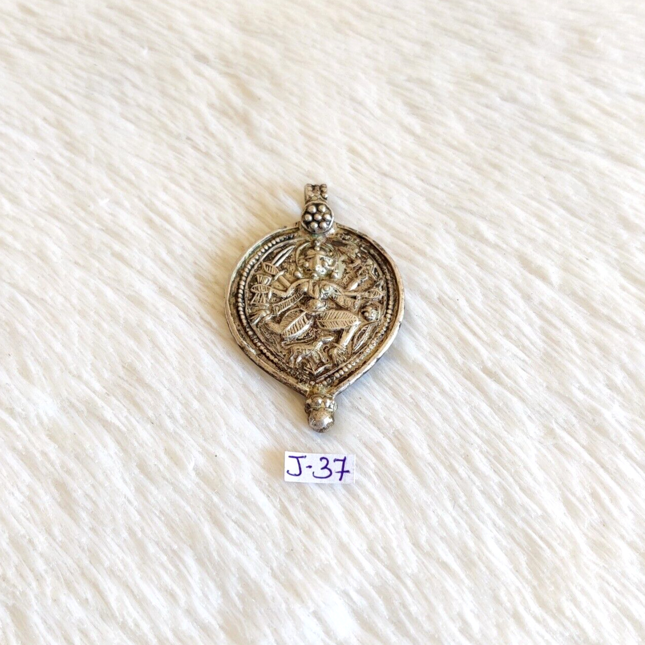 Vintage Handmade Tribal Death Goddess Kali Silver Amulet Pendant 9 Grams J37