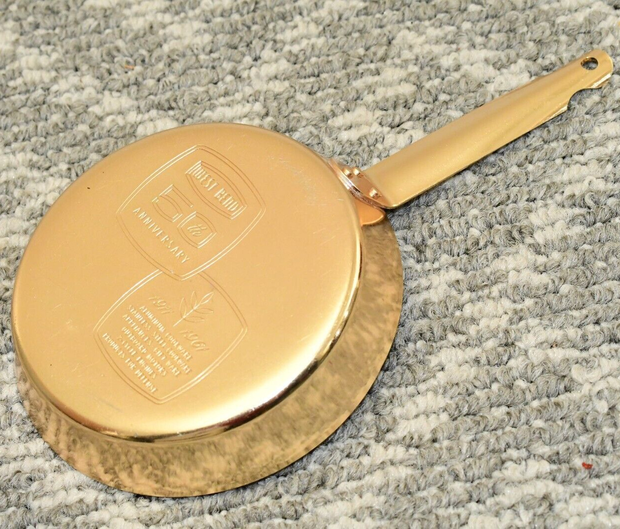 WEST BEND 1961 Miniature Replica of 1st Made Skillet in 1911 50th Anniversary