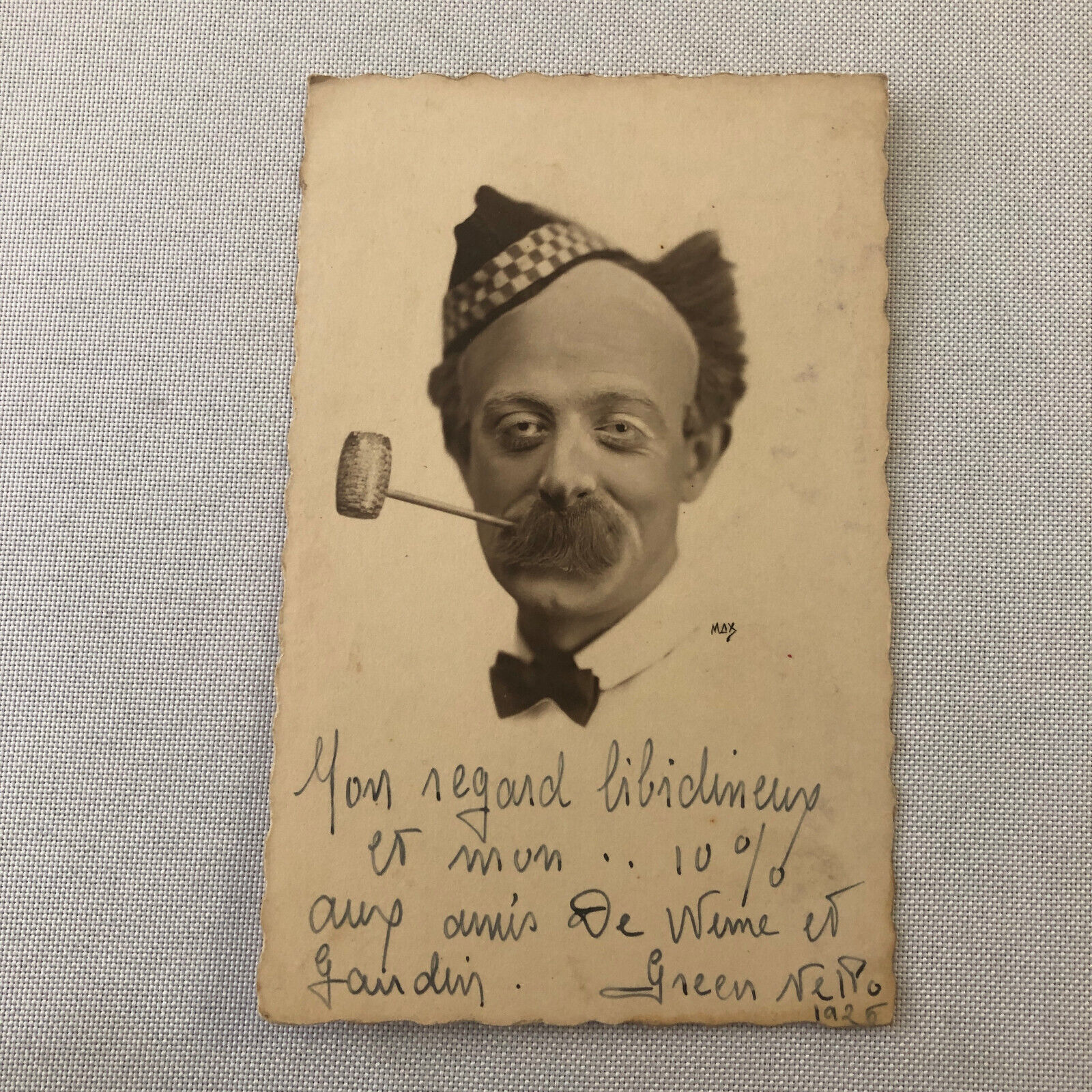 Circus Clown Real Photo Postcard RPPC 1925 French Performer Post Card