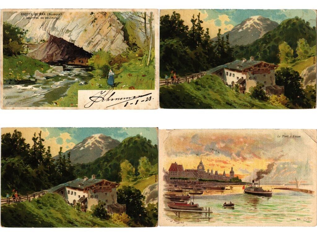 FANTASY LITHO, 42 Vintage Postcards pre-1920 (L6194)