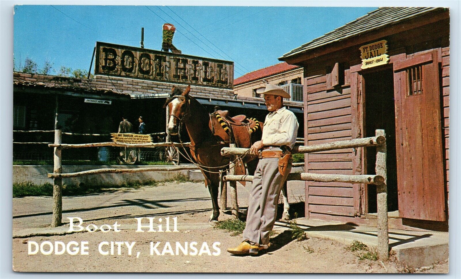 Postcard Boot Hill, Dodge City, Kansas J169