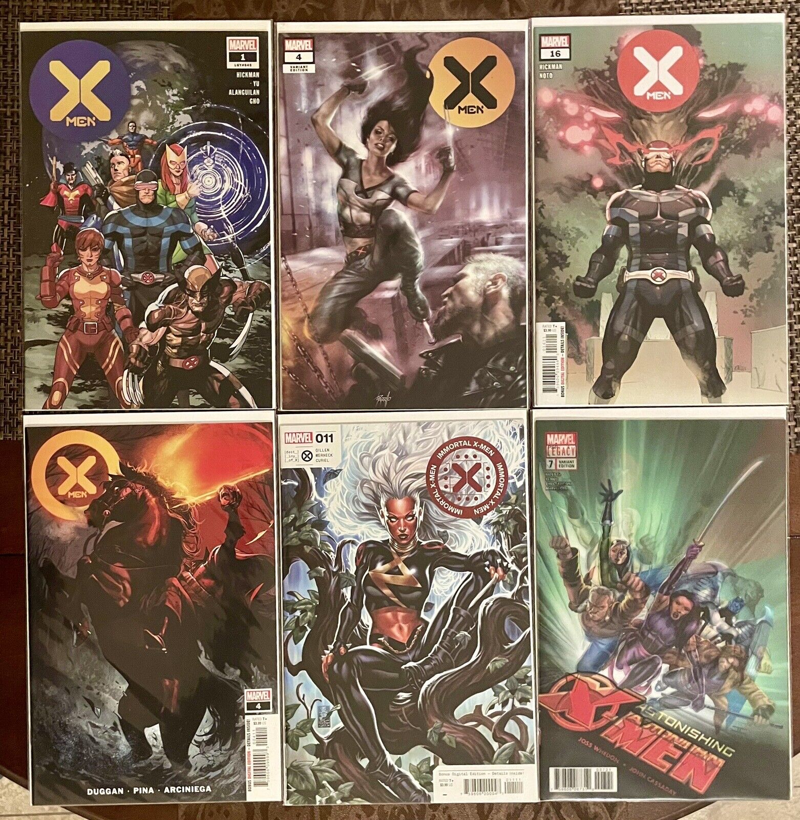 X-MEN MARVEL COMIC BOOK LOT RED BLUE GOLD ASTONISHING VARIANTS 2018 2019 2021