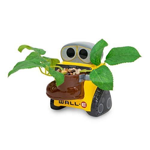 Silver Buffalo Disney Pixar Wall-E 4-Inch Ceramic Mini Planter with Artificial