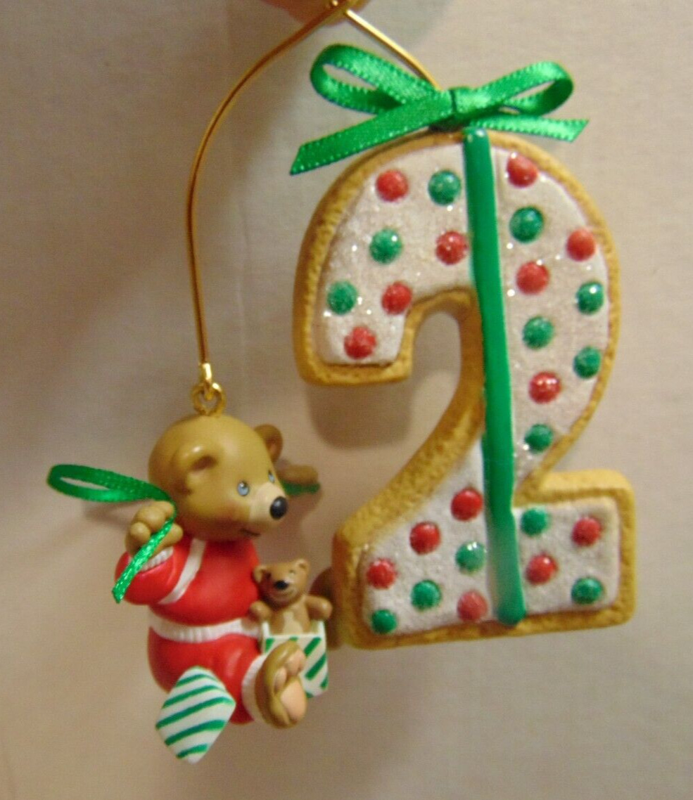 2010 Hallmark Keepsake Ornament - My Second Christmas - Bear & #2 Cookie