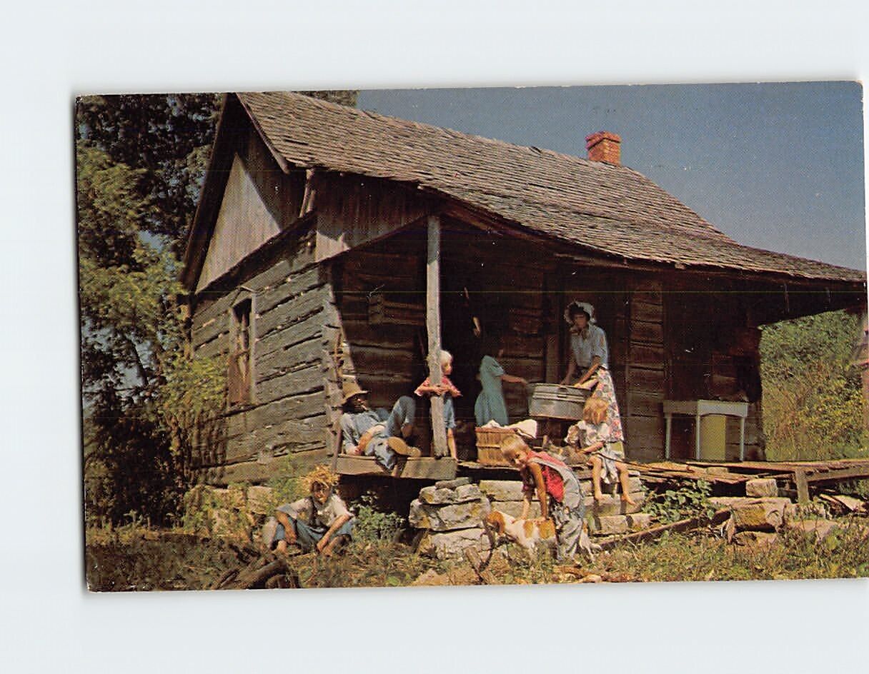 Postcard Hillbilly Family in the Ozarks USA