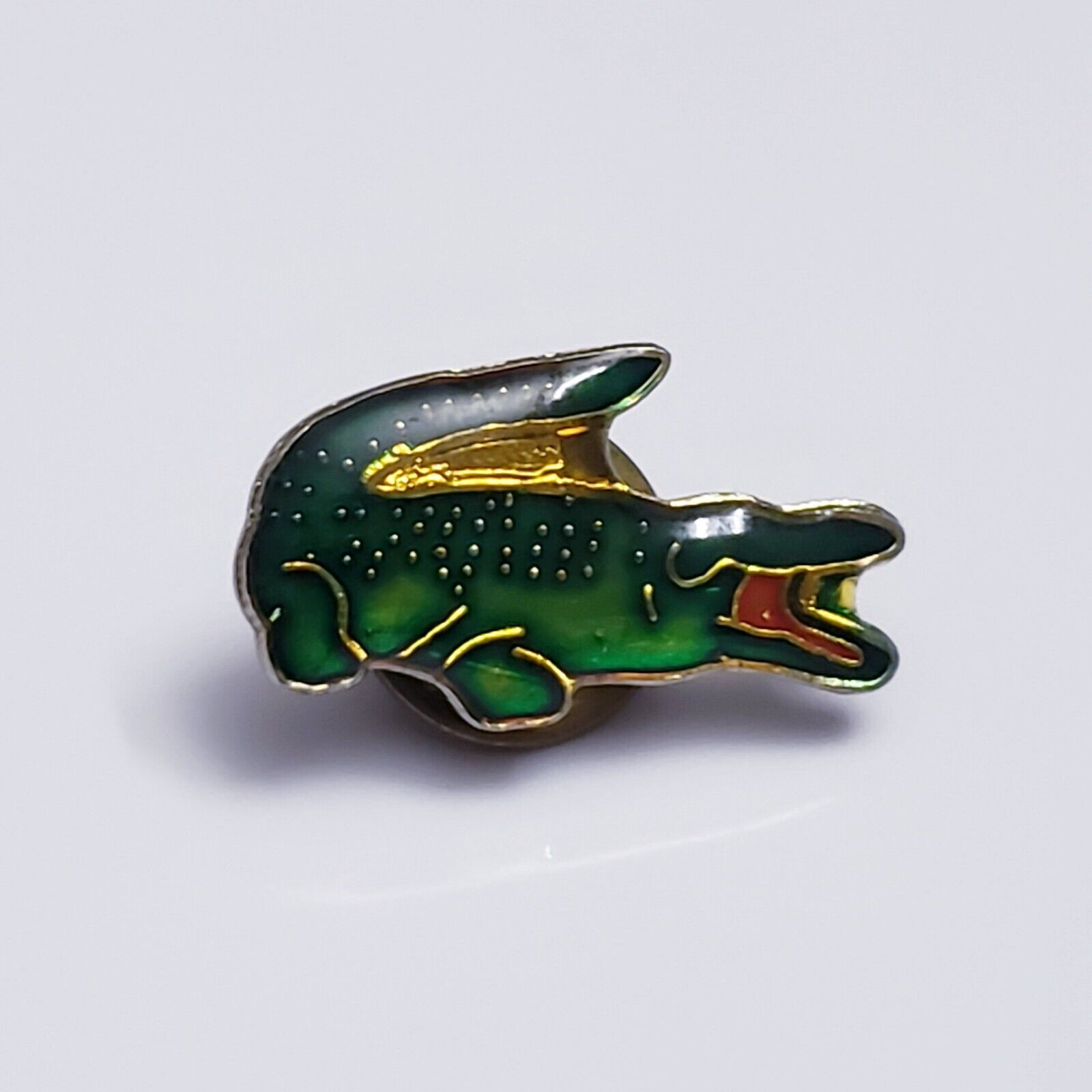 Vintage Pin Pinback Lapel Crocodile Animal