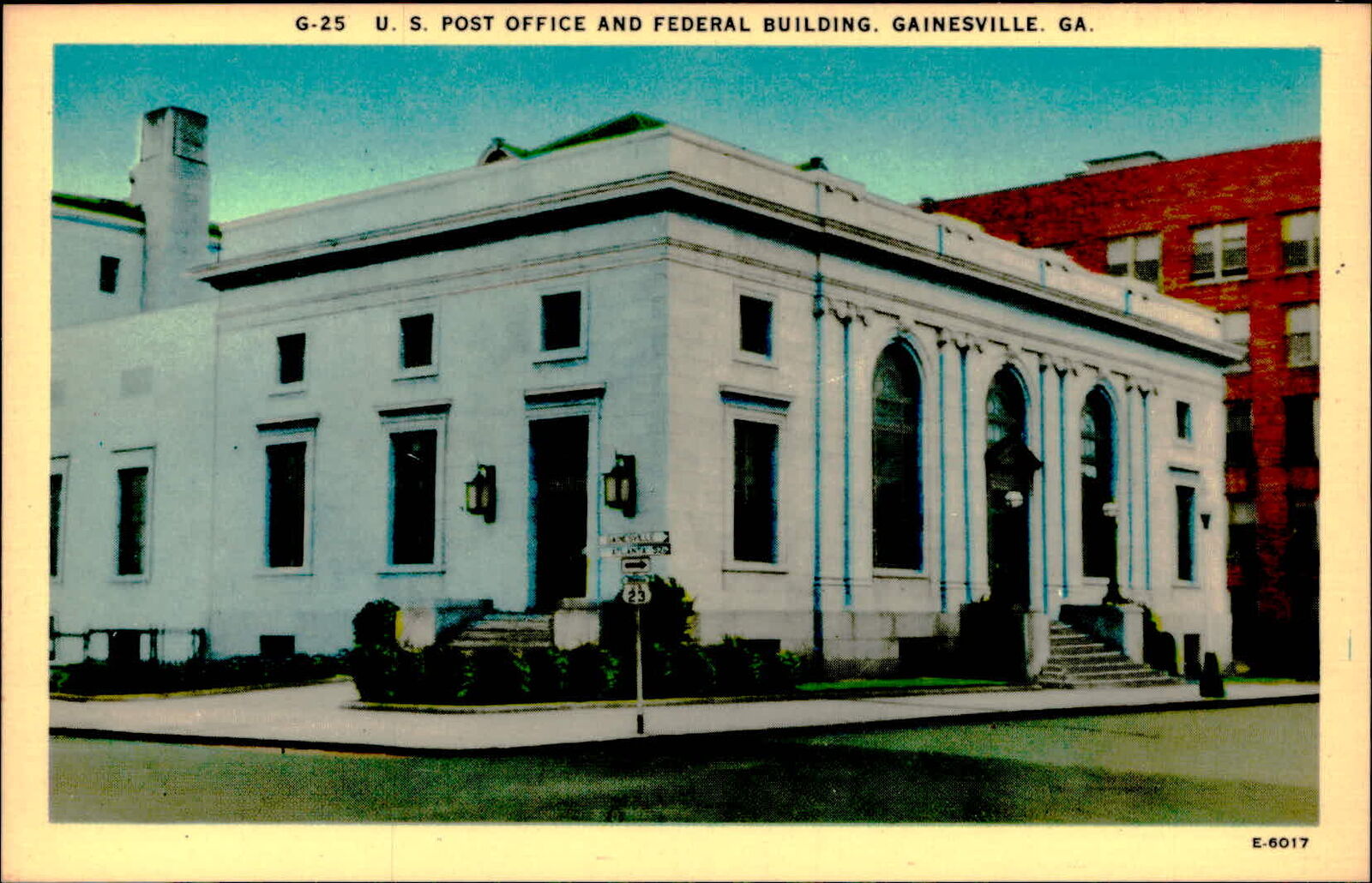 Postcard: G-25 U. S. POST OFFICE AND FEDERAL BUILDING. GAINESVILLE. GA